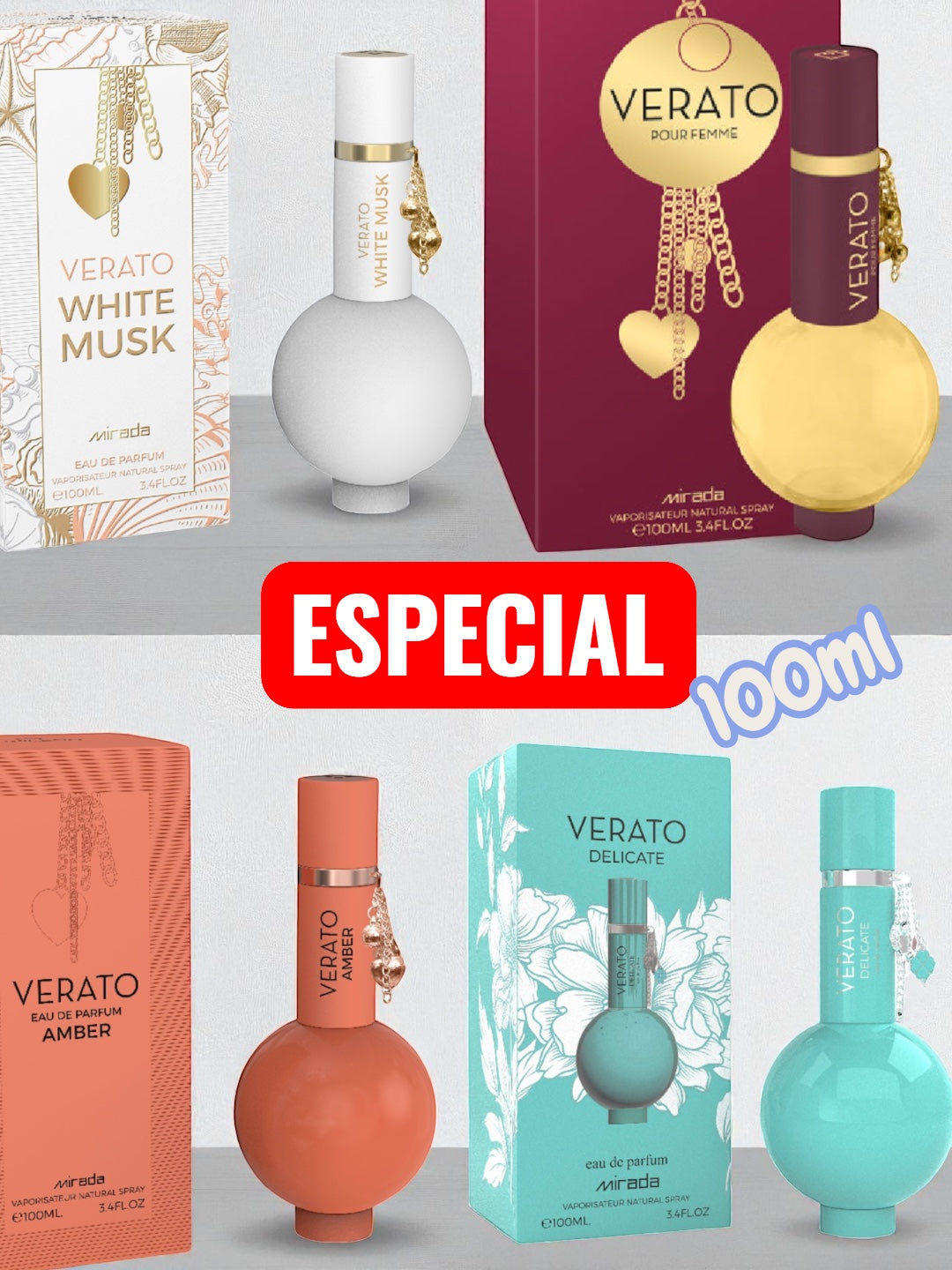SET 4 VERATO 100ml CADA UNO MIRADA PERFUMES