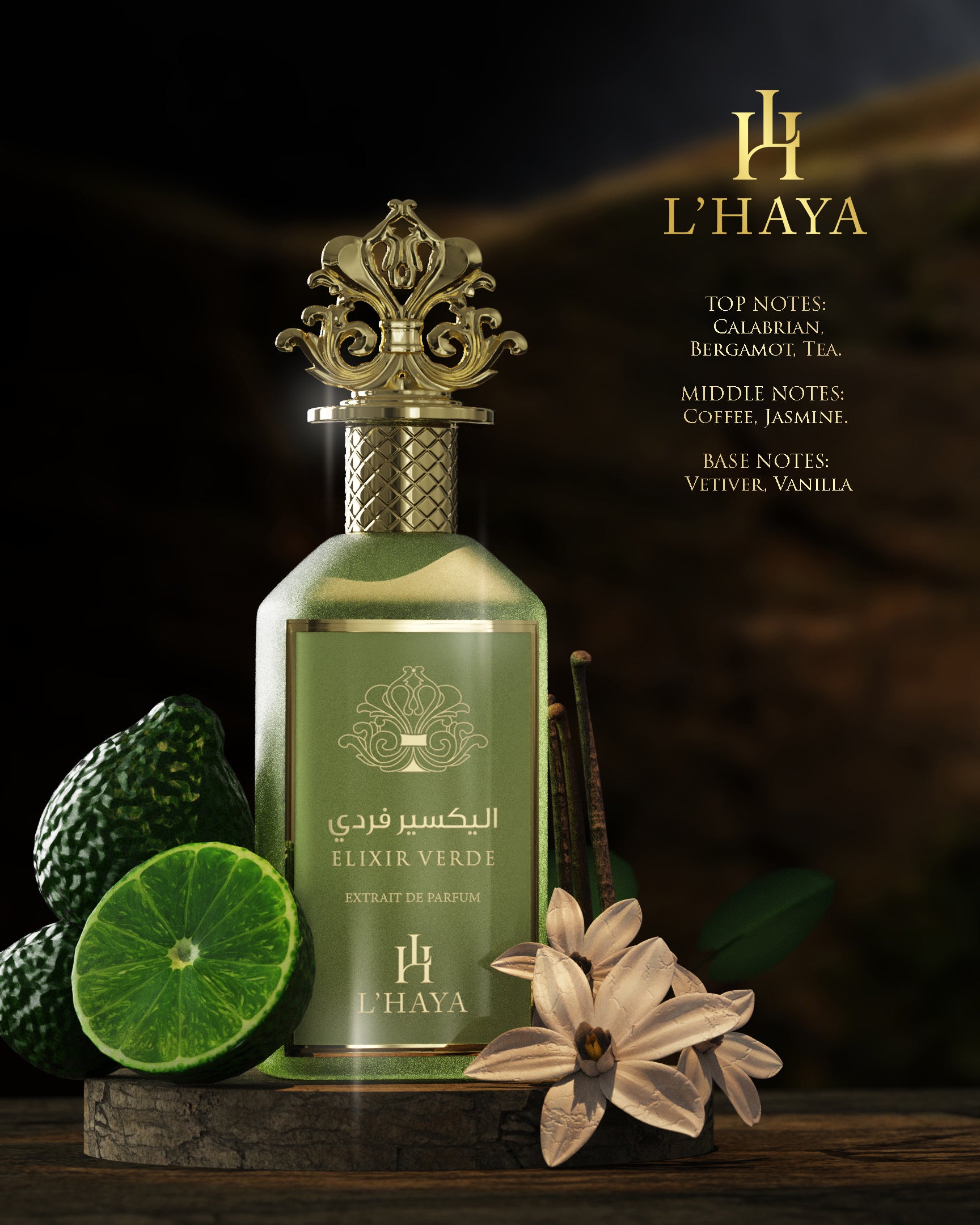 L’HAYA- ELIXIR VERDE- EXTRAIT DE PARFUM
