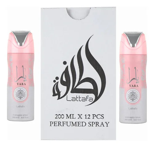 BODY SPRAY YARA LATTAFA 200ml ( 12 UNIDADES )