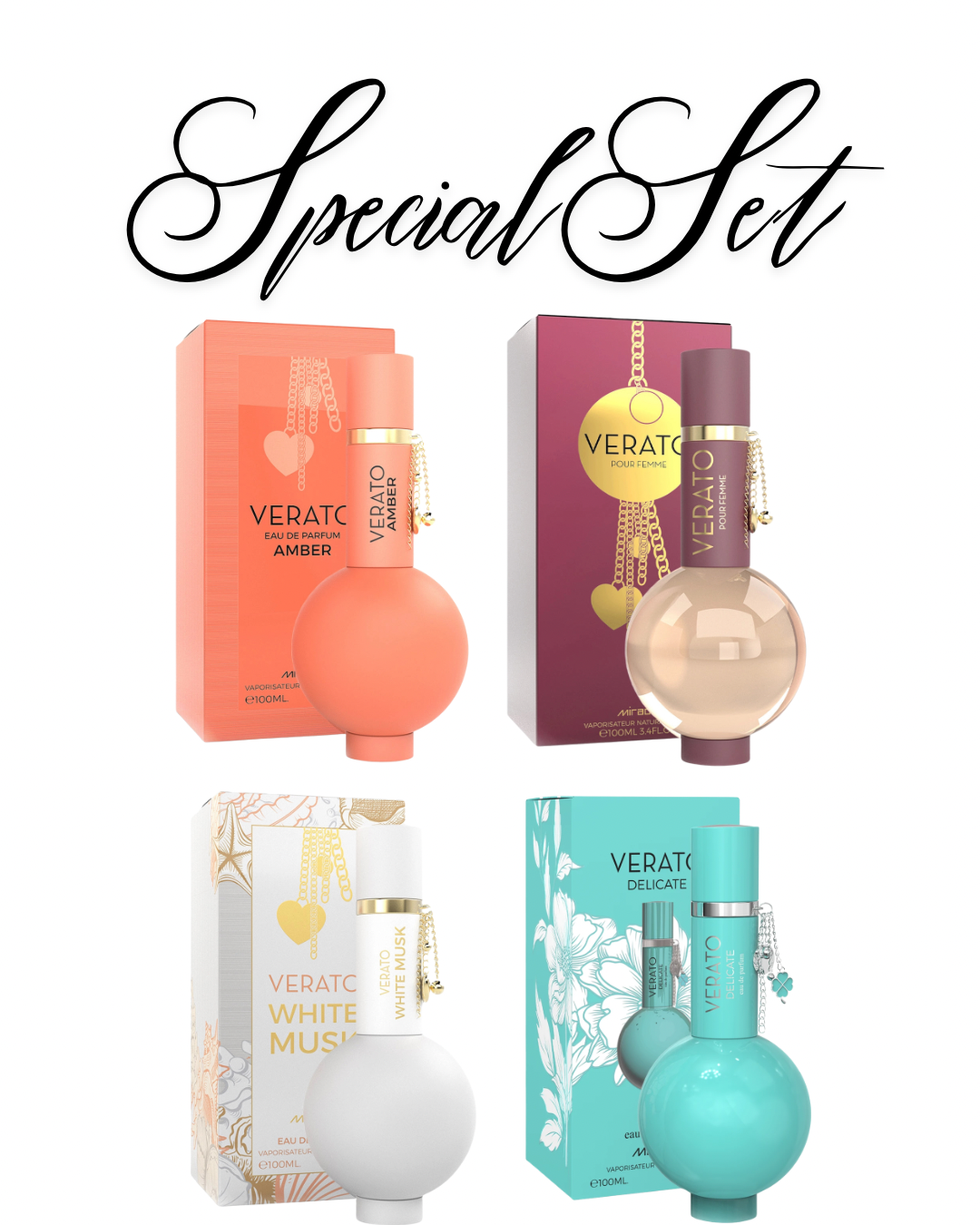 SET 4 VERATO 100ml CADA UNO MIRADA PERFUMES