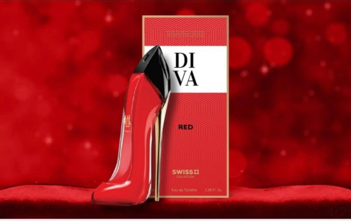Diva Red Swiss 100ml ( 12PCS + TESTER)✔️