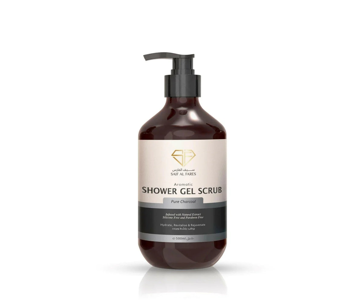 AROMATIC SHOWER GEL SCRUB PURE CHARCOAL 500ML