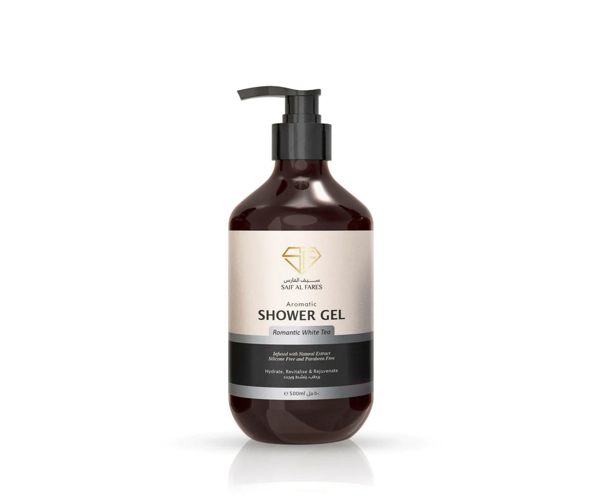 AROMATIC SHOWER GEL ROMANTIC WHITE TEA 500ML