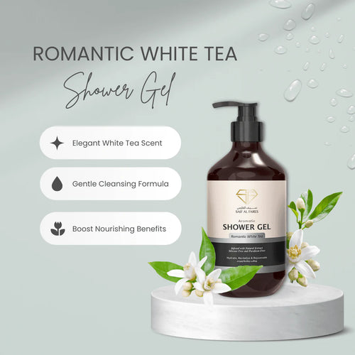 AROMATIC SHOWER GEL ROMANTIC WHITE TEA 500ML