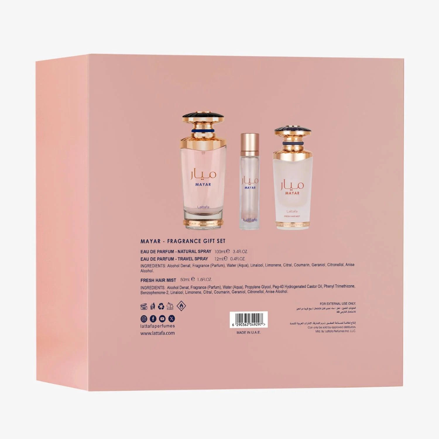 SET MAYAR LATTAFA 3 PIEZAS