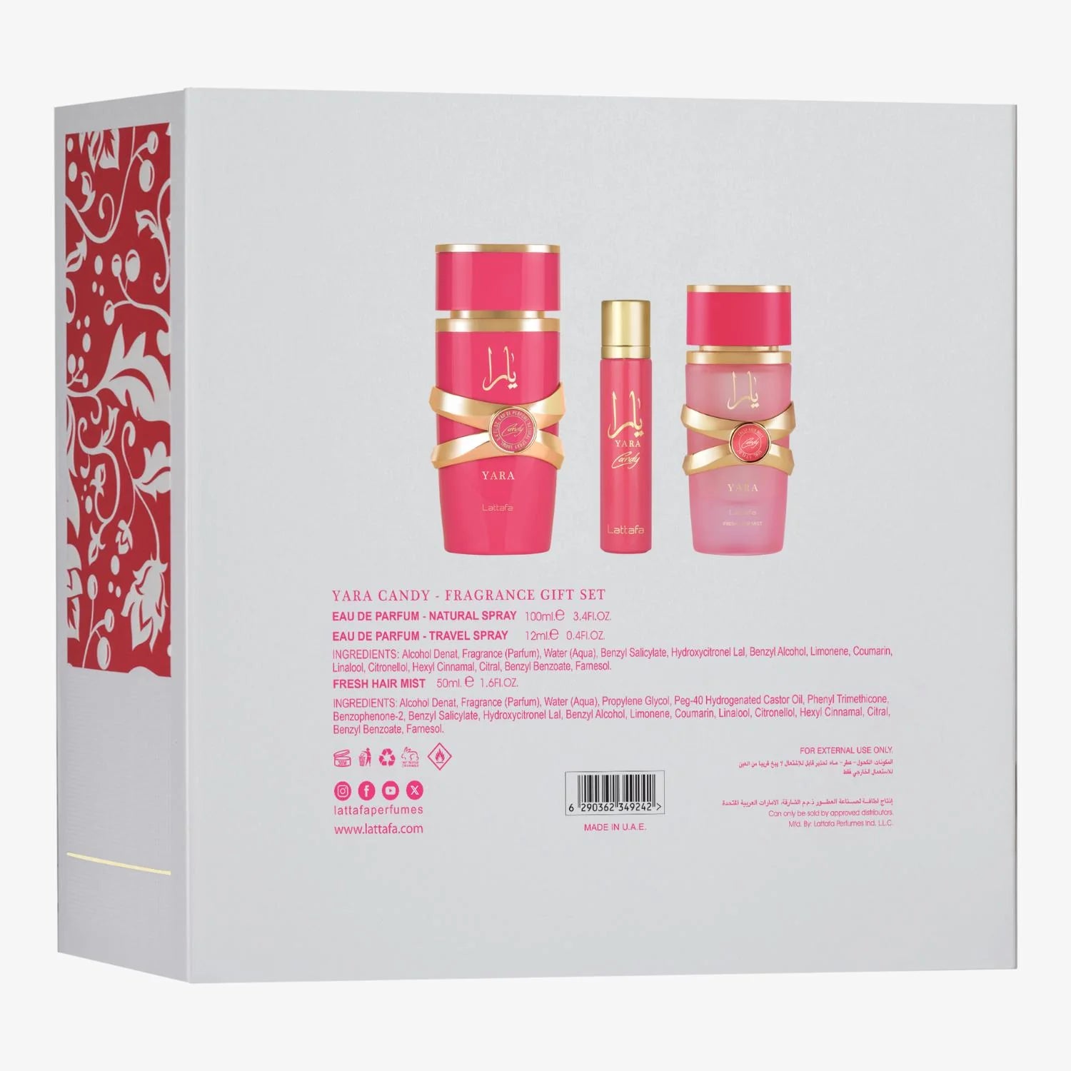 Yara Candy 3pcs Gift Set Lattafa