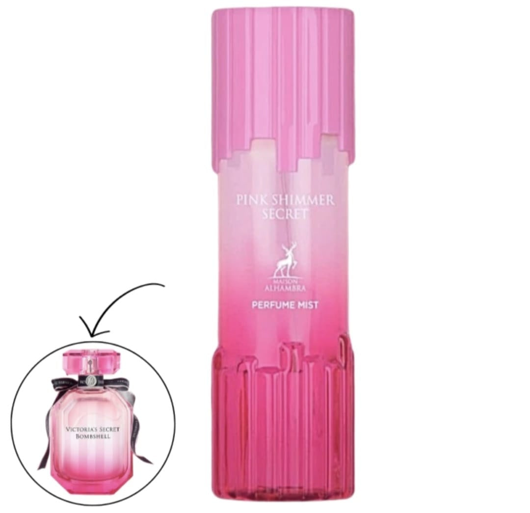 PERFUME MIST PINK SHIMMER SECRET MAISON ALHAMBRA 250ml