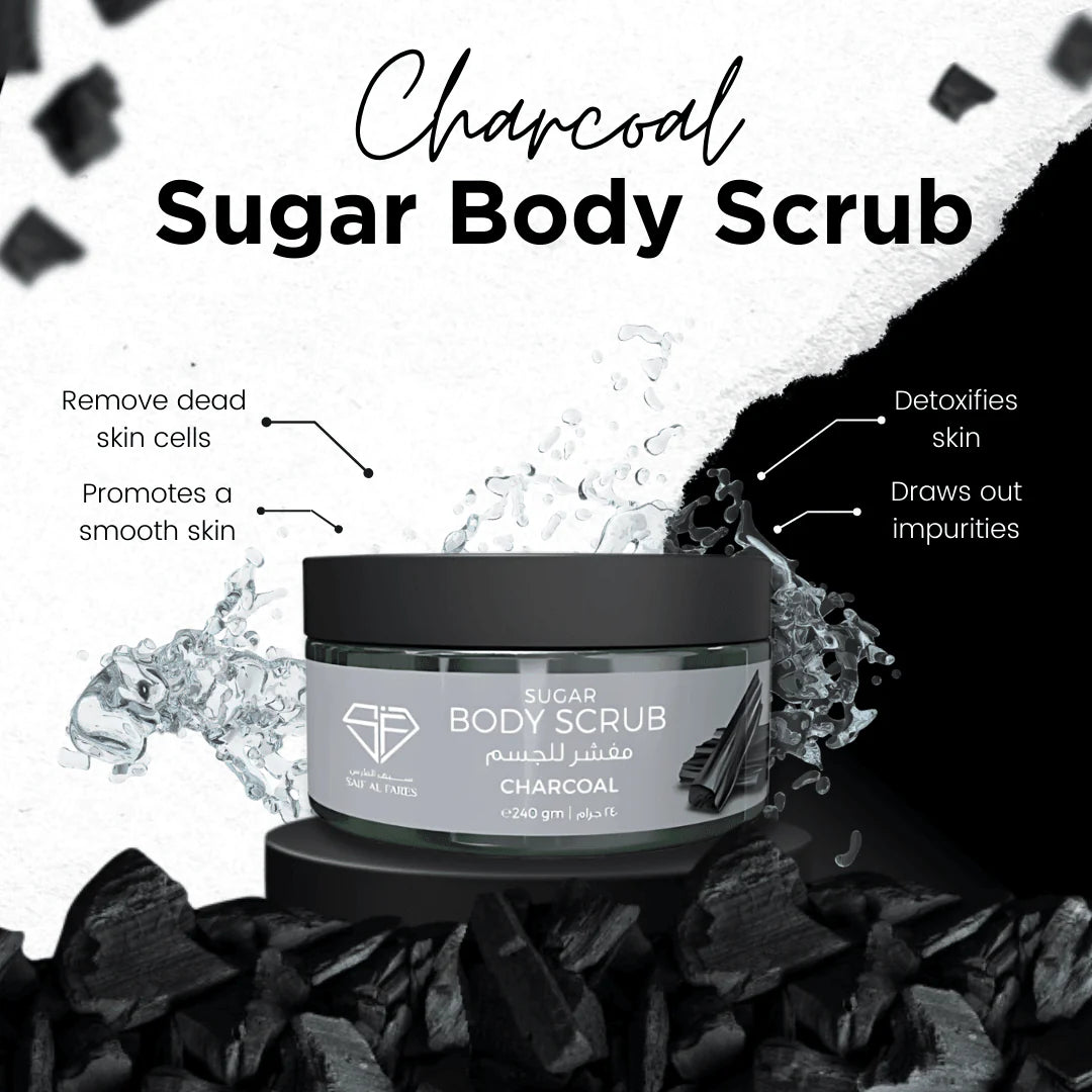 SUGAR BODY SCRUB CHARCOAL 240GM