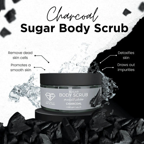 SUGAR BODY SCRUB CHARCOAL 240GM