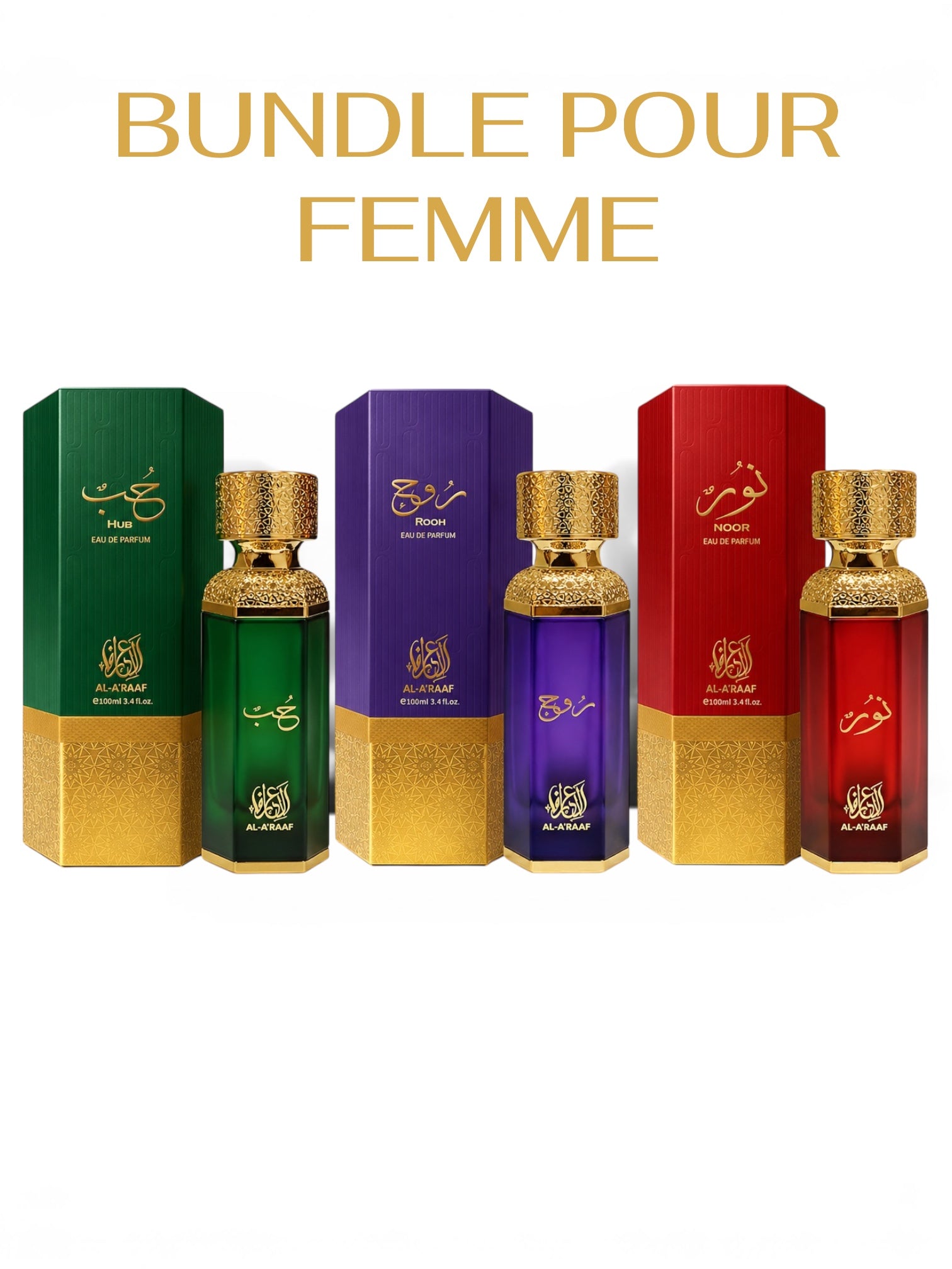 PROMO 3 FRAGANCIAS MUJER 100ml C/U AL ARAAF