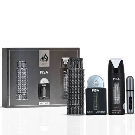 Pisa 4 Piece Perfume Gift Set By Lattafa Pride (Gift Set)
