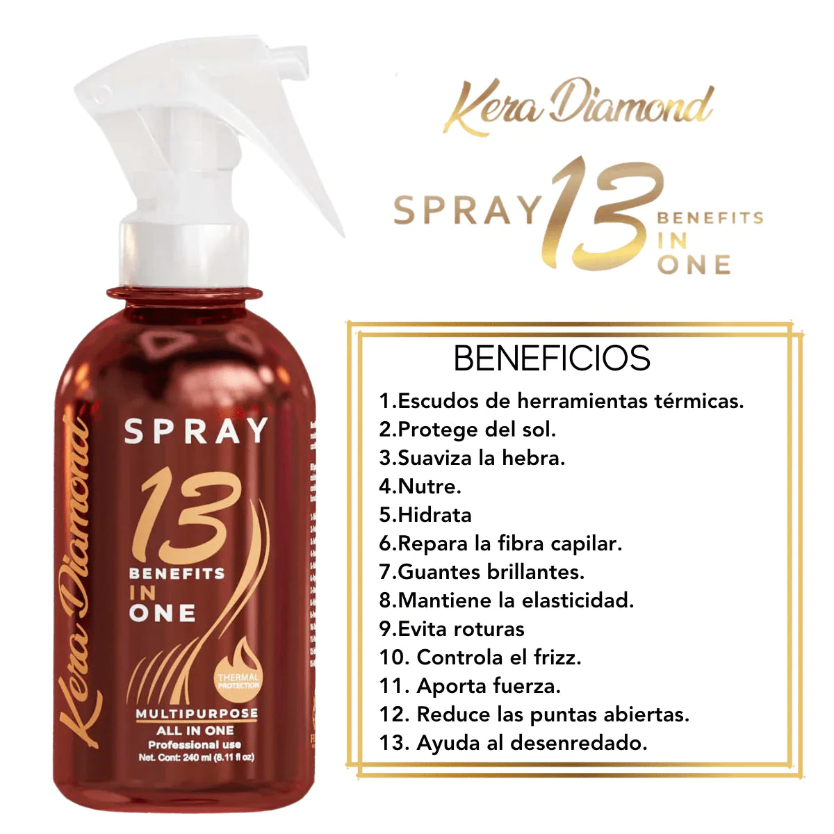 KERA DIAMOND SPRAY 13 BENEFICIOS EN UNO